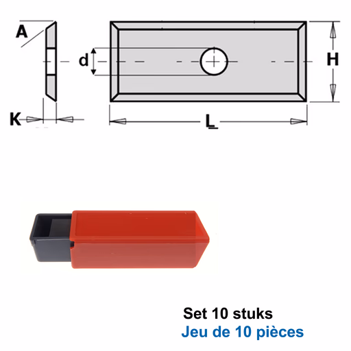 10 speciale WPL-messen 19,5×8×1,5 mm, Z4, HW-groef · S790.195.08