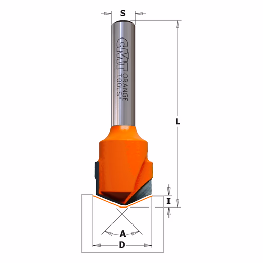 V-groef frees 135° voor alucobond, HW S=8mm