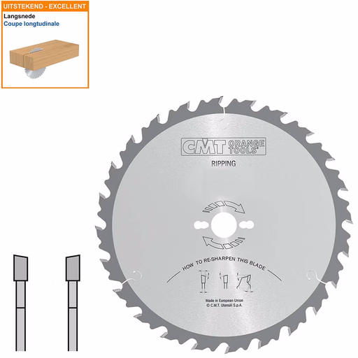 Schulpzaag met hardmetalen tanden voor hout D=500mm K=4mm P=2,8mm Z44
