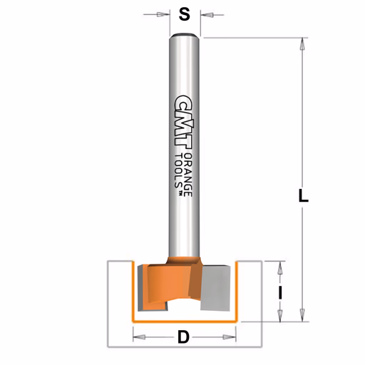 Profielfrees, HW D=19mm L=57mm I=9,5mm