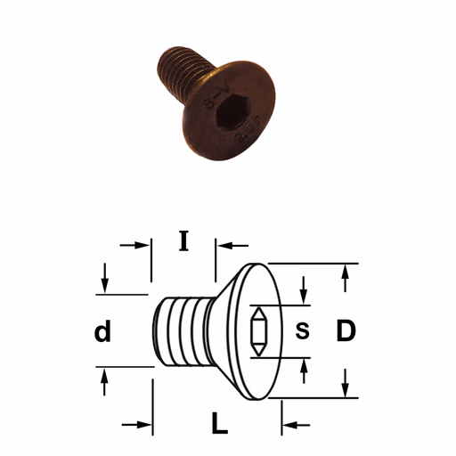 Conische D=10mm S=3mm L=12mm I=10mm
