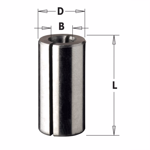 Vergrootbus voor kolf D=12,7mm B=9,5mm L=25mm