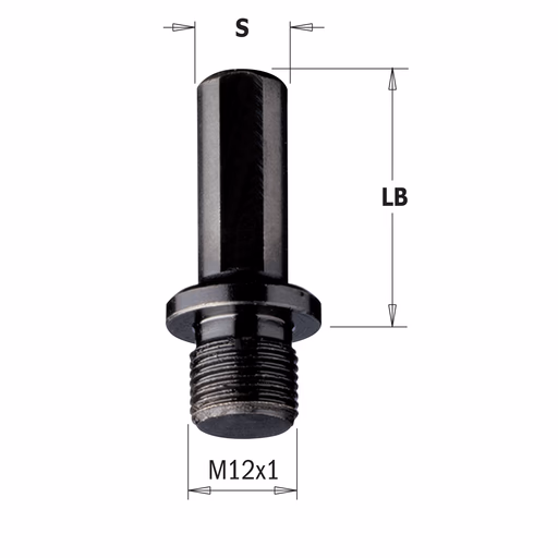 Cilindrische schacht voor drevelboor, buitendraad L1=20mm LB=27mm · 511.270.01