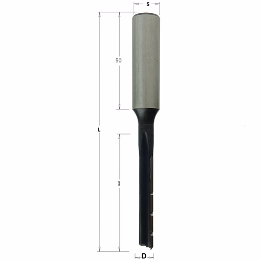 Langgatboor, links D=7mm S=13mm L=110mm I=55mm