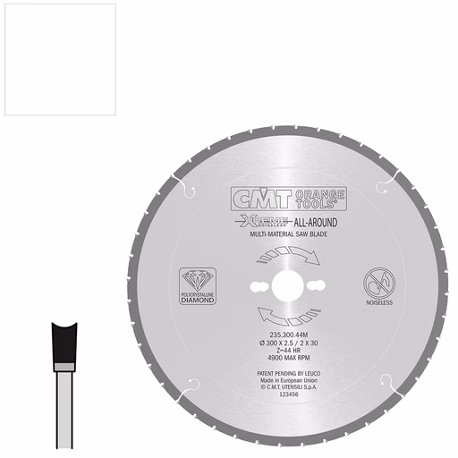 Allround diamantzaagblad voor diverse materialen D=300mm B=30mm K=2,5mm Z44
