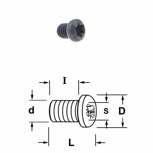 Torx bout D=6mm S=T15 L=8,4mm I=6,4mm