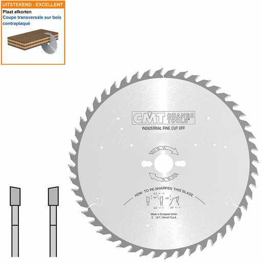 Afkortzaag met hardmetalen tanden geschikt voor hout D=250mm K=3,2mm P=2,2mm Z40 · 285.040.10H