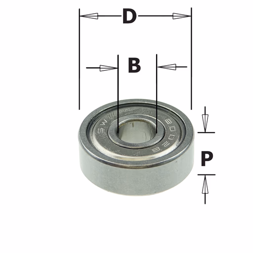 Standaard kogellager D=24mm B=8mm P=8mm