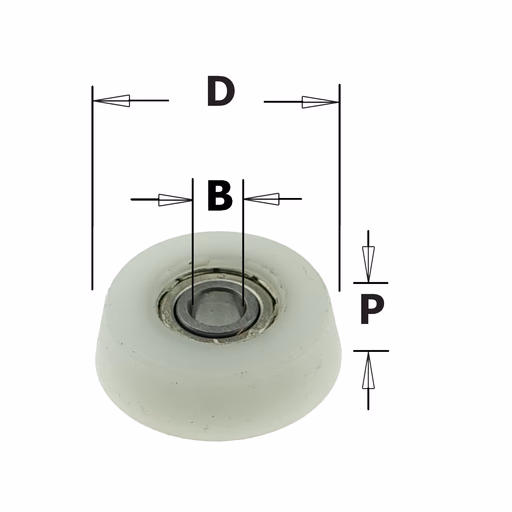 Delrin® conische kogellager D=19mm