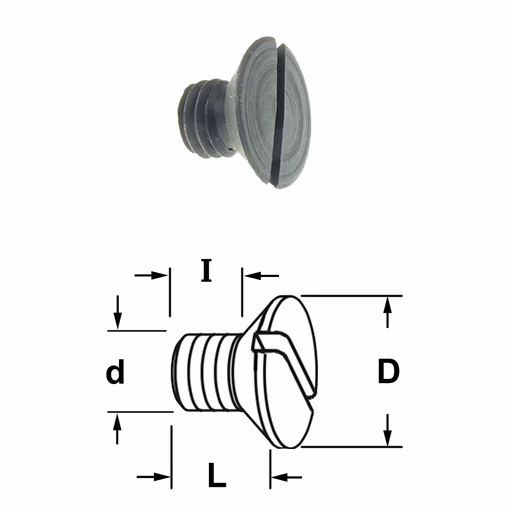 Conische bout D=9mm L=6mm I=4mm d=M5