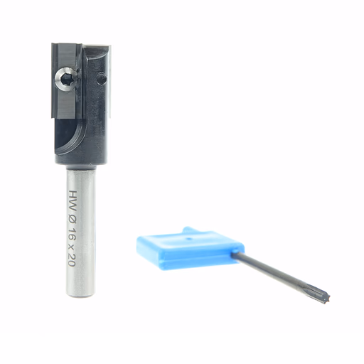 Rechte frees met wisselbare messen , HWM D=16mm S=8mm L=65mm I=20mm