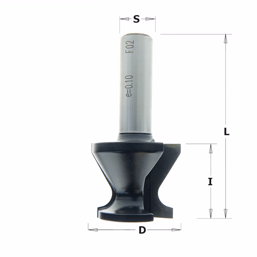 Universele frees voor lijsten, HW D=31,8mm S=12mm
