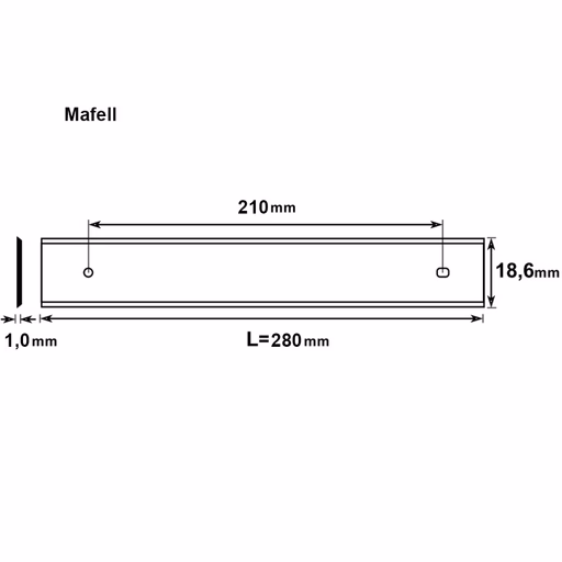Brück schaafmes HPS 280x18,6x1,0
