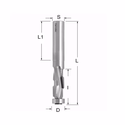 Diamant kantenfrees PCD Z1 S=12mm L=81mm L1=40mm