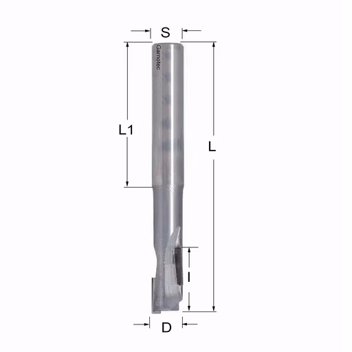 Diamantfrees PCD Z1+1 D=10mm L=90mm I=27mm (3 PCD+1 HM)