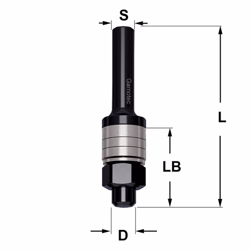 Spindel zonder kogellager S=1/2" L=67,5mm LB=26mm