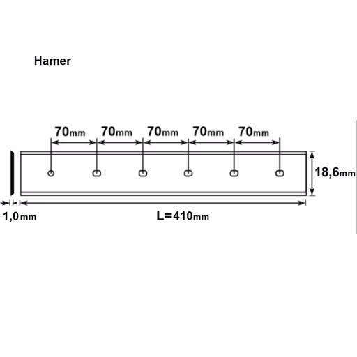 Schaafmes Brück (Kobalt) L=410mm · 795.410.18HAK