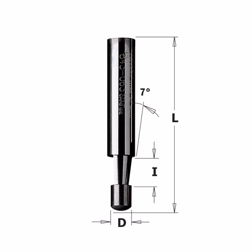Kantenfrees 7° met geleiding zonder lager, HWM I=6,5mm