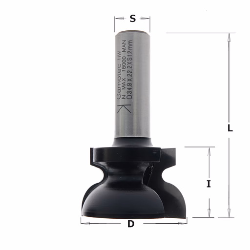 HM Vensterbankfrees of handgreep, HW D=34,9mm I=22,2mm