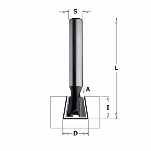 Zwaluwstaartfrees (contractor), HW D=12,7mm S=8mm
