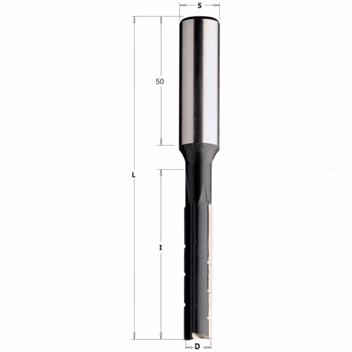Langgatboor, links D=15mm S=13mm L=150mm I=95mm