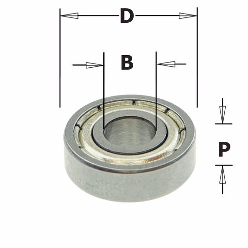 Standaard kogellager D=13mm B=5mm P=4mm