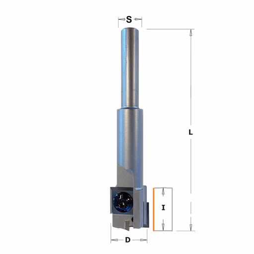 Rechte bovenfrees met WPL-mes, HWM D=18mm S=8mm L=90mm I=20mm