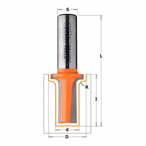 Klassieke profielfrees, HW D=22mm I=31,7mm R=3,2mm d=12,7mm · 865.905.11