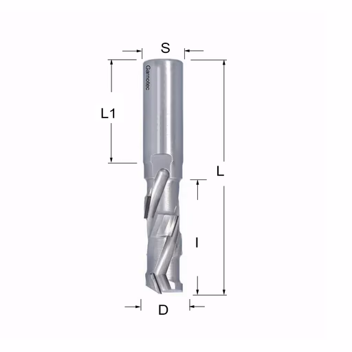 Diamantfrees PCD Z1+1 D=20mm L=113mm I=55mm (6 PCD+1 HM) · 140.403.62