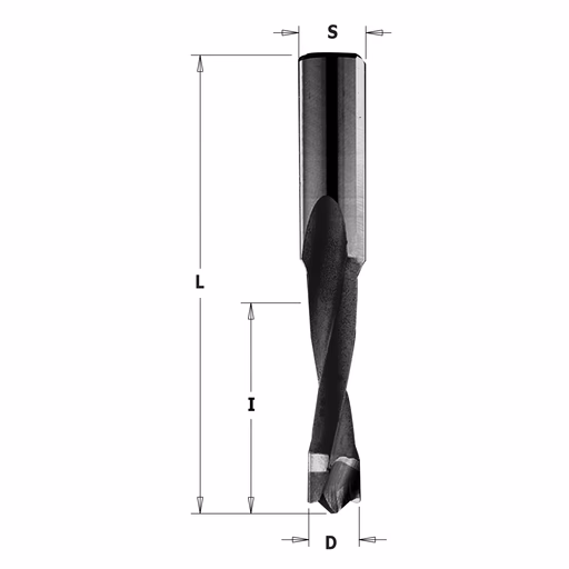 Drevelboor, rechts D=6mm L=70mm L1=30mm I=35mm · 311.060.41