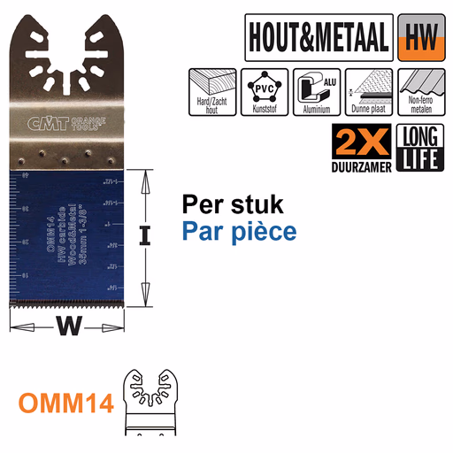 Multitoolzaagblad voor hout en metaal, 35mm · OMM14-X1