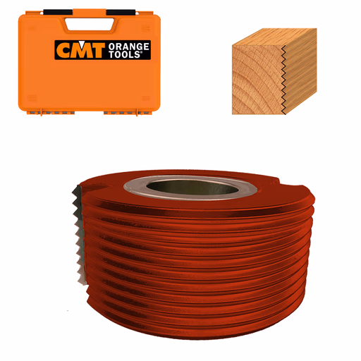 Korte driehoekverlijmfrees in HW D=120mm B=50mm Hd=3mm Z2 · TE503.06.50.Z2