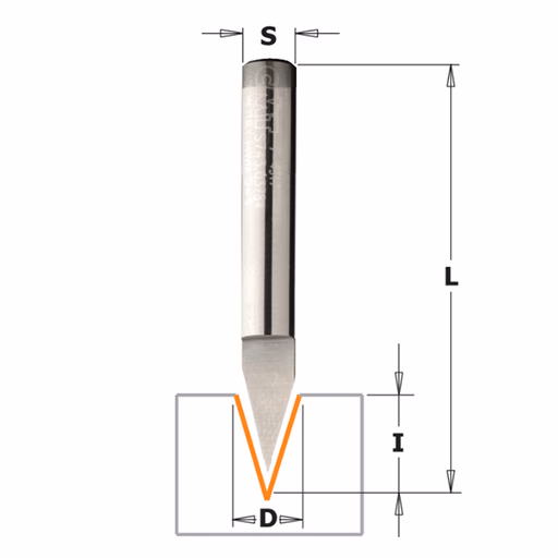 Laser point frees 35°, HWM D=6,35mm S=1/4"