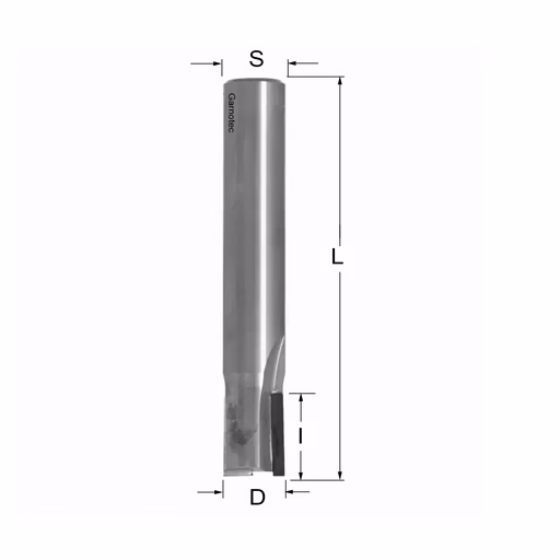 Diamantfrees met negatieve snij-plakket PCD Z2 D=12mm S=12mm L=73mm I=15mm