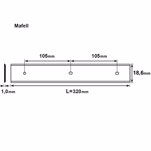 Schaafmes Brück (Kobalt) L=320mm
