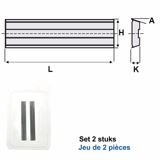 HWM wisselmessen VERSOFIX" (per 2 st.)" L=20mm K=1,5mm H=10mm