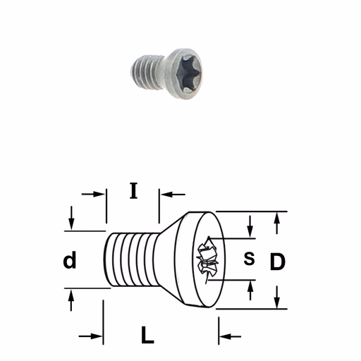 Coniche torx bout D=3,5mm L=4,5mm I=3mm