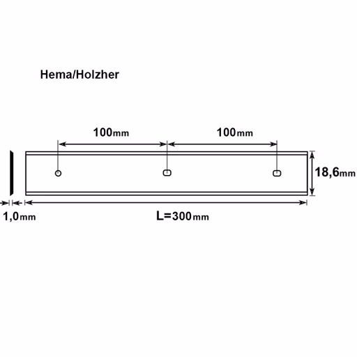 Brück schaafmes HSS M42 300x18,6x1,0