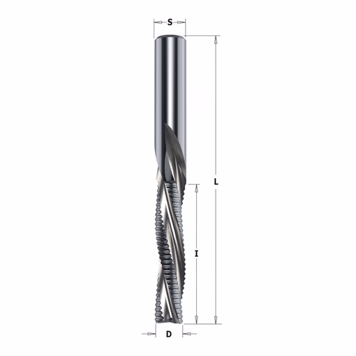 Negatieve schrobfrees, HWM D=8mm S=8mm L=80mm I=32mm