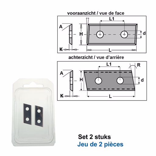 HWM reserve mes (per 2 st.) L=25,7mm L1=14mm Z2
