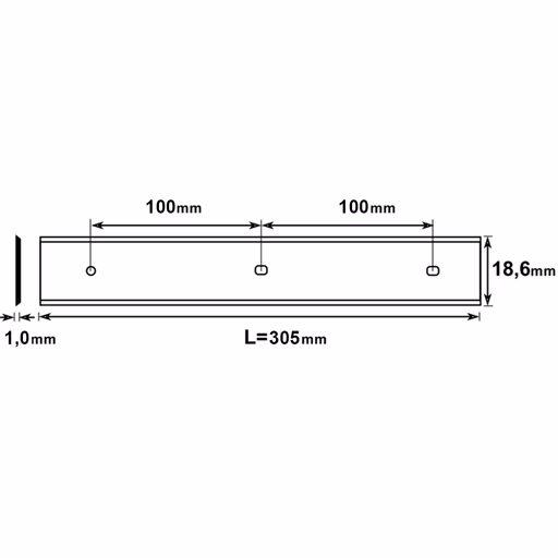 Brück schaafmes HPS 305x18,6x1,0