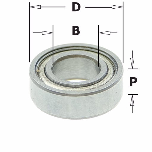 Standaard kogellager D=9,5mm B=3,2mm P=4mm