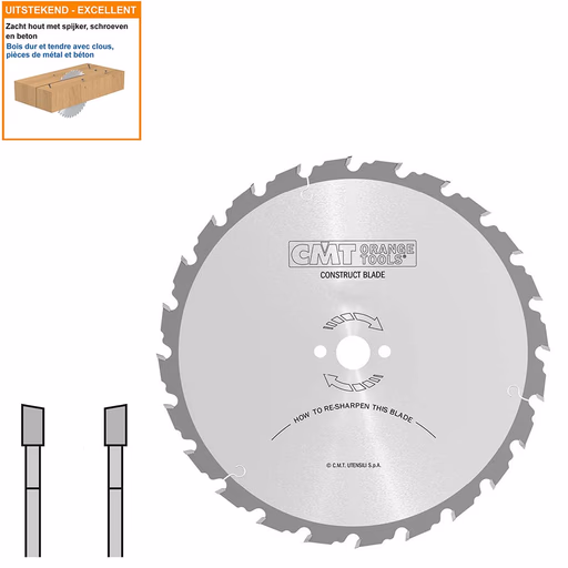 Bouw schulpzaag met hardmetalen tanden D=450mm K=3,8mm P=2,8mm Z32