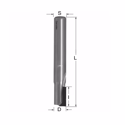 Diamantfrees met negatieve snij-plakket PCD Z1 D=10mm S=10mm L=65mm I=15mm