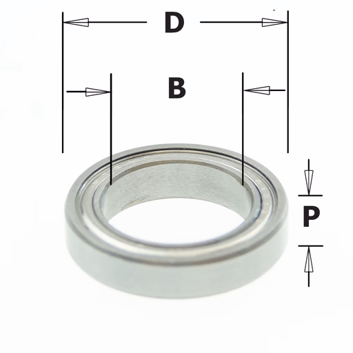 Standaard kogellager D=19mm B=12,7mm P=4mm