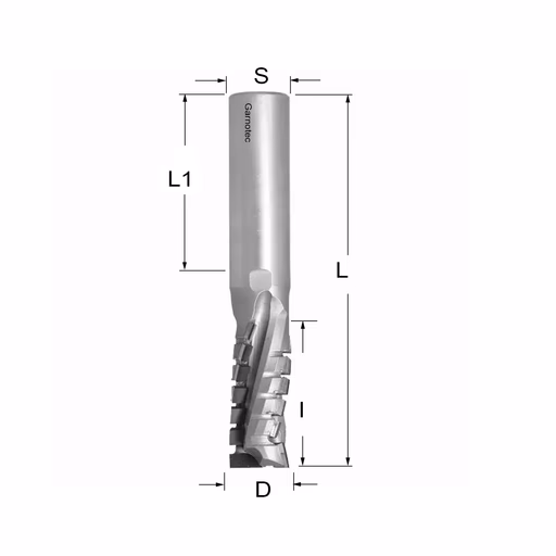 Diamantfrees negatieve PCD Z3+1 Turbo D=16mm L=88mm I=35mm (18+1 PCD)