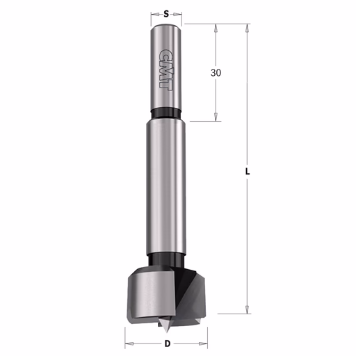 Forstnerboor, rechts D=22mm S=8mm L=90mm