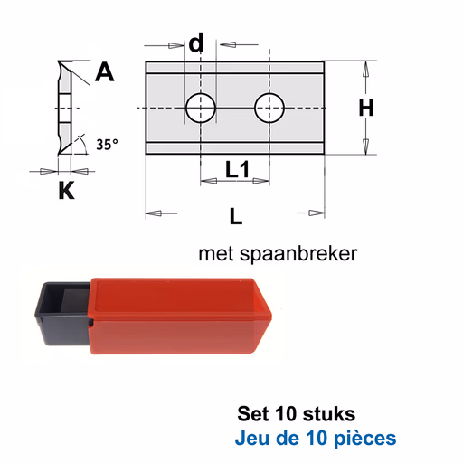HWM wisselmessen (per 10 st.) L=50mm H=12mm d=4,1mm · S790.506.112