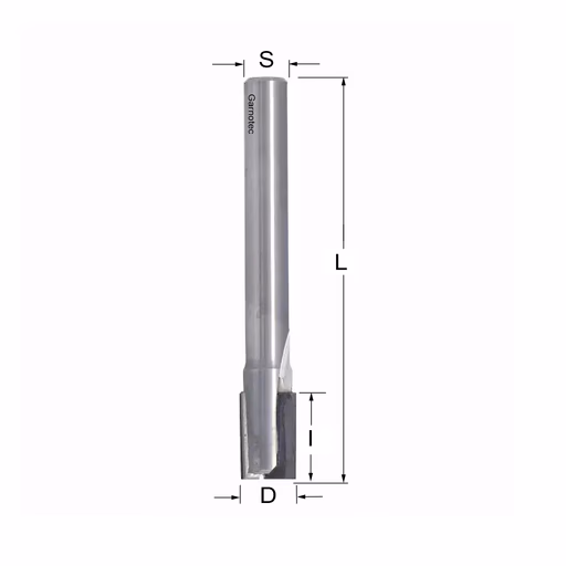 Diamantfrees met negatieve snij-plakket PCD Z2 D=10mm S=8mm L=70mm I=15mm