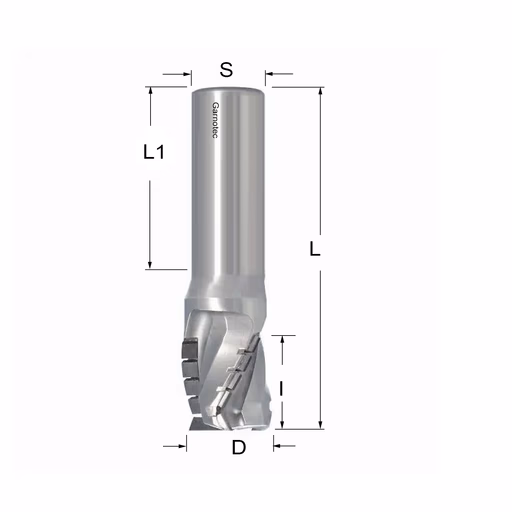 Diamantfrees negatieve PCD Z3+1 Turbo D=25mm L=89mm I=25mm (14+1 PCD)